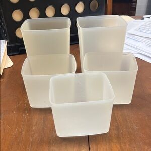 Set of 5 Vintage Tupperware Storage Containers for the freezer